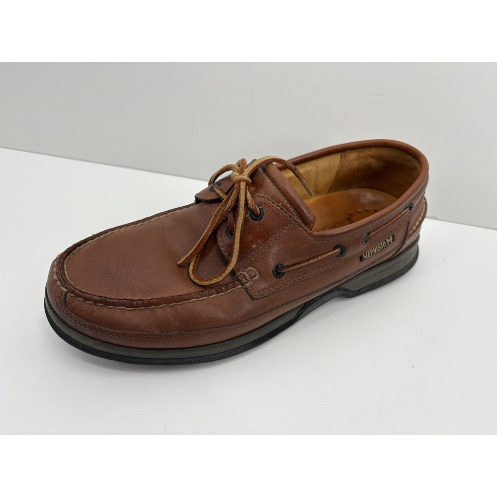 Mephisto Spinnaker Men's Size 10.5 Brown Leather Boat Shoes Casual Lace Up EUC